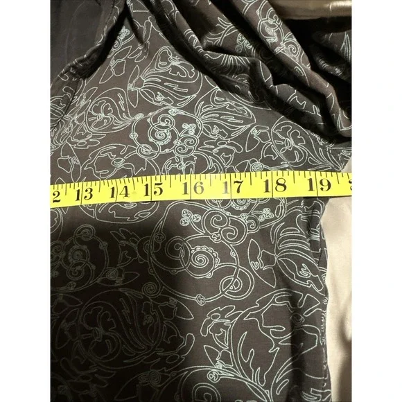 The North Face Hoodie Kangaroo Pocket Brown Paisley Pullover V Neck Womens Sz XL - Picture 6 of 9